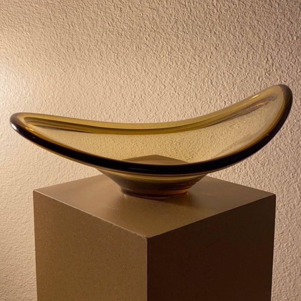 Gorgeous Golden Yellow Glass Decorative Piece